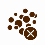 Icône de suppression de poussière.